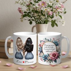 Персонализирана чаша за най-добра приятелка - Рамо до рамо