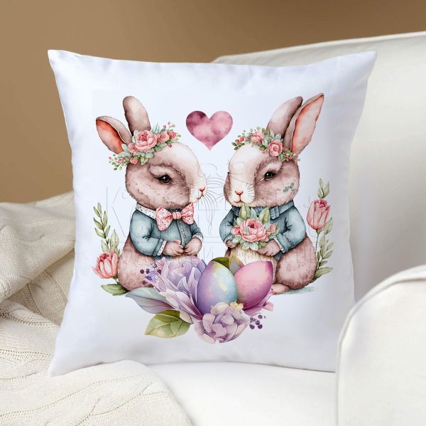 Великденска възглавница  -  Великденски зайчета