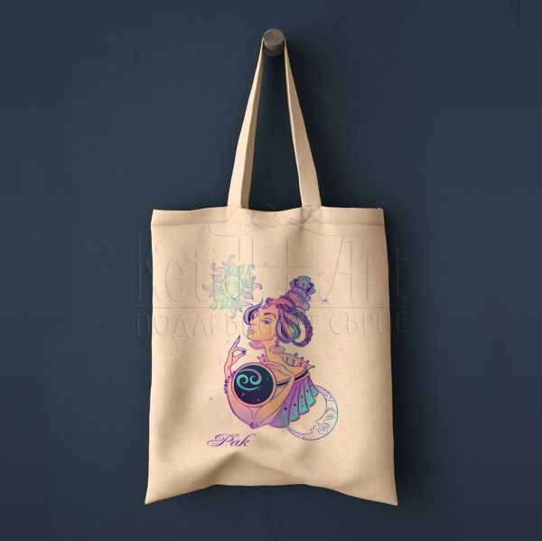 Еко чанта с щампа - Зодия рак