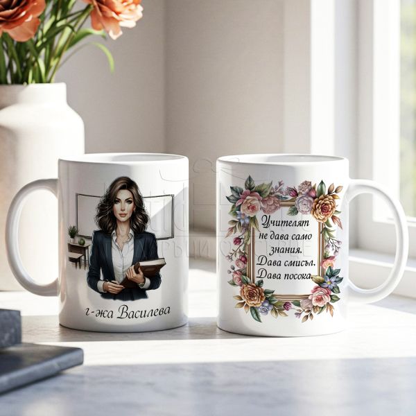 Подарък за учителка – персонализирана чаша