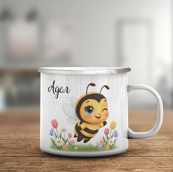 Детско емайлирано канче пчеличка