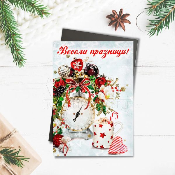 Коледен магнит - Чаша шоколад