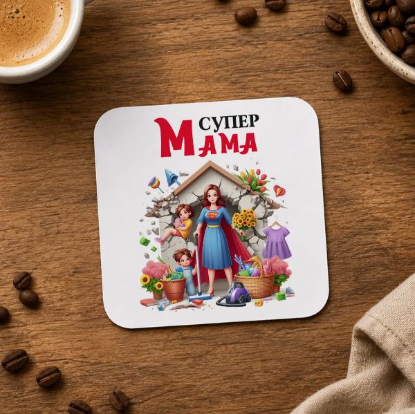  Подложка за чаша - Супер мама