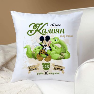 Възглавница бебешка визитка - Мики маус