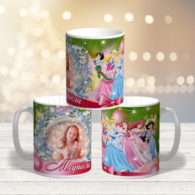 Детска чаша със снимка - Дисни принцеси