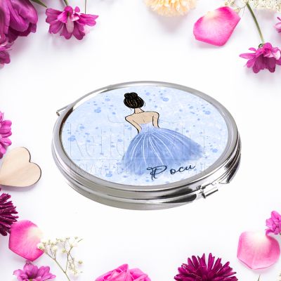 Персонализирано огледало с име - Синя рокля