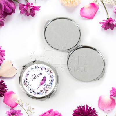 Персонализирано огледало с име - Птичка 