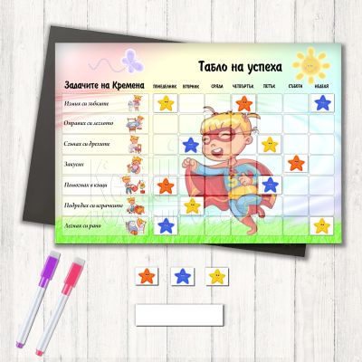 Магнитно мотивационно табло за момиче - Табло на успеха