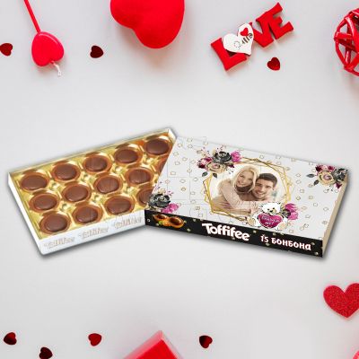 Бонбони Toffifee със снимка - Обичам те