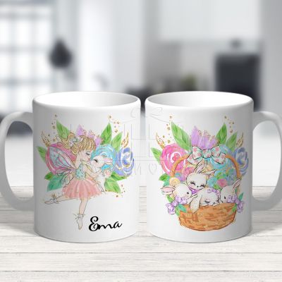 Великденска чаша - Фея и зайче