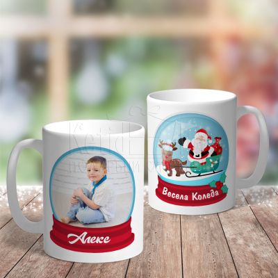 Детска коледна чаша със снимка