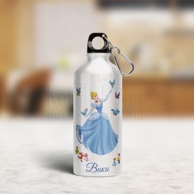 Персонализирана бутилка за вода – Пепеляшка