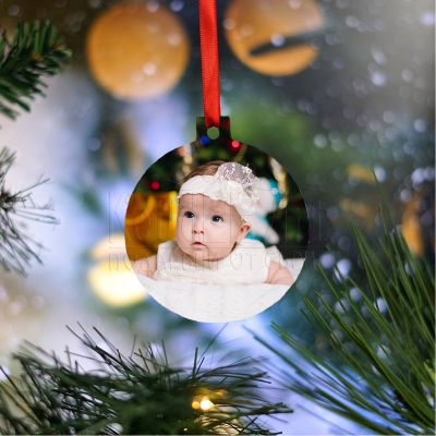 Коледна висулка със снимка за елхата - Снежна мечта