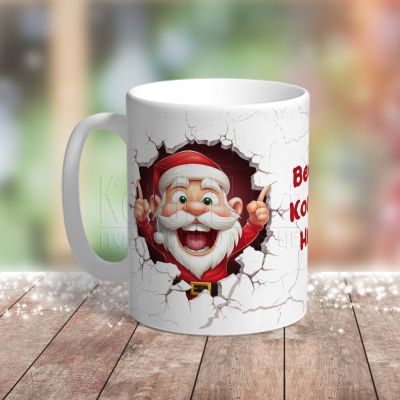 Коледна чаша с 3D ефект - Дядо Kоледа