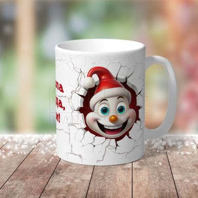 Коледна чаша с 3D ефект - Дядо Kоледа