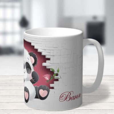 3D персонализирана детска чаша - Панда