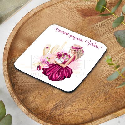  Подложка за чаша - Дама с капела