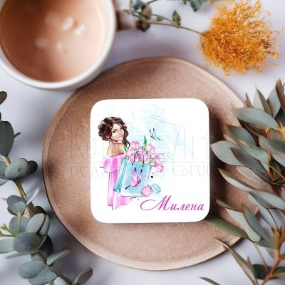  Подложка за чаша - Чанта с лалета