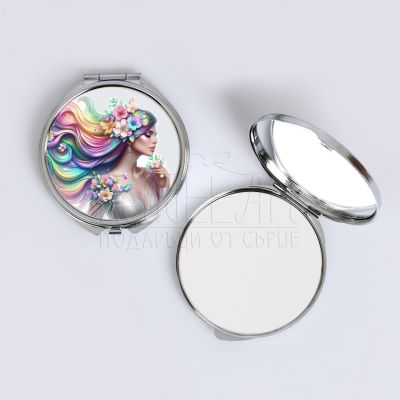 Дамско джобно огледало - Цветна красота