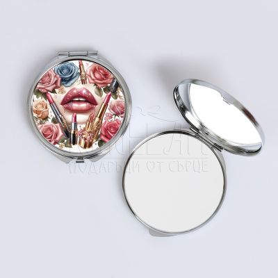Дамско джобно кръгло огледало 