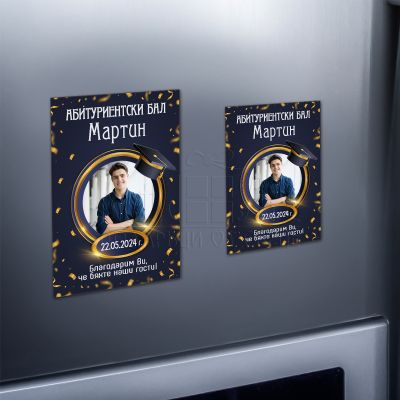 Магнит за абитуриентски бал със снимка за момче