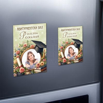 Магнит за абитуриентски бал със снимка за момиче