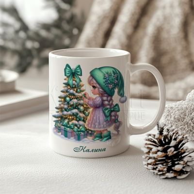 Детска коледна чаша подарък за момиче