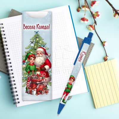 Коледна химикалка с Дядо Коледа подарък за дете