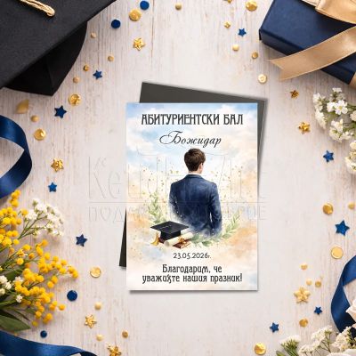 Магнити за бал момче със син костюм