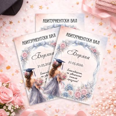 Магнит за бал с име на абитуриентка