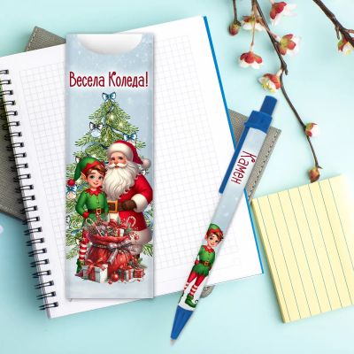 Коледна химикалка с Дядо Коледа подарък за дете