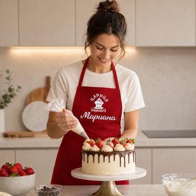 Готварска престилка с име - Царица на сладкишите
